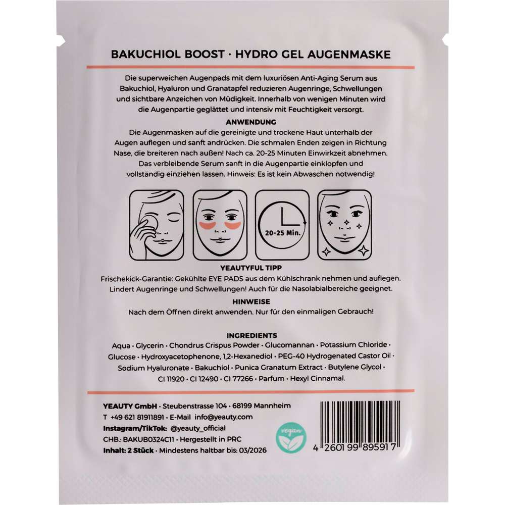 Produktabbildung Yeauty Eye Pad, Bakuchiol Boost