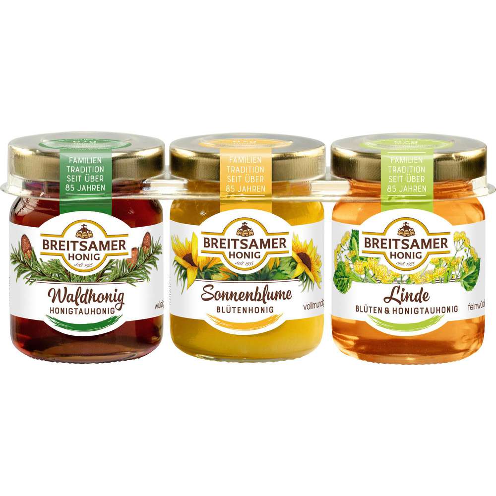 Produktabbildung Breitsamer Honig Der Klassische Dreierlei