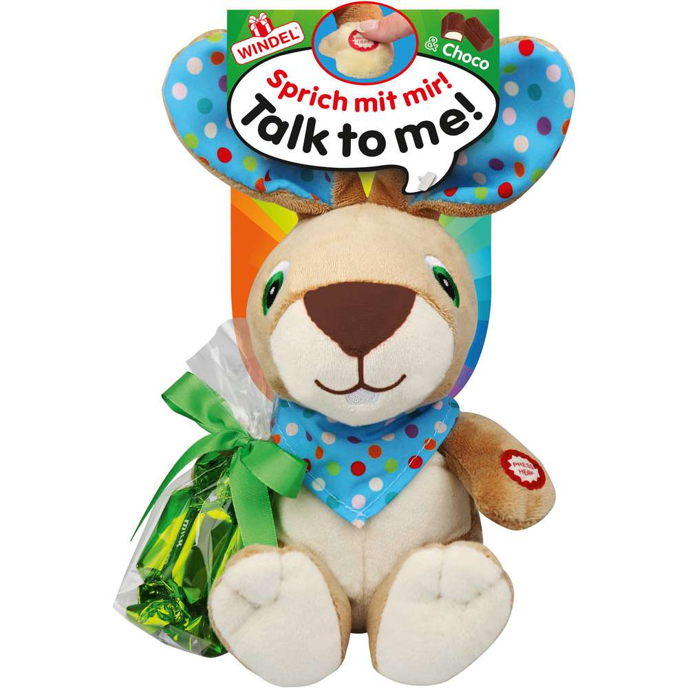 Produktabbildung Windel Sprechende Plüschfiguren mit Schokolade