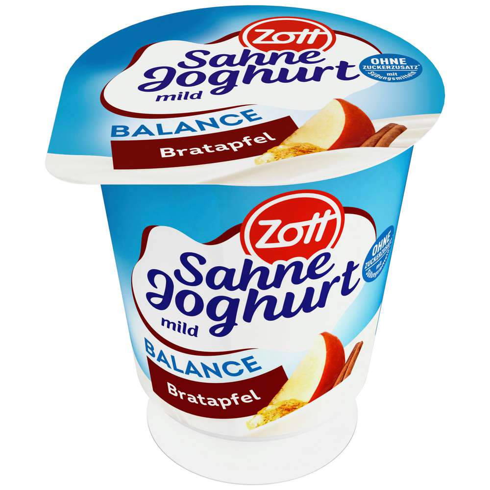 Produktabbildung Zott Sahnejoghurt, Balance, Bratapfel