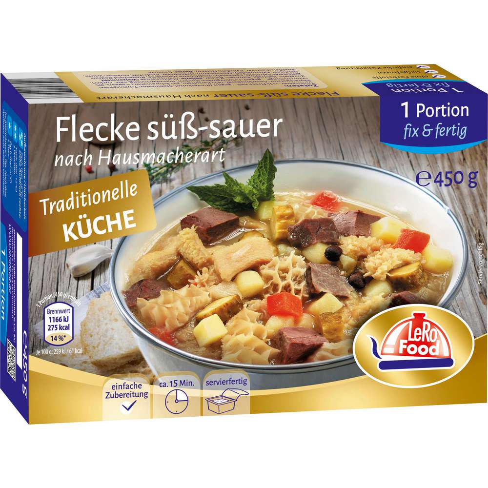 Produktabbildung Lero Food Flecke süß-sauer, nach hausmacher Art, tiefgekühlt