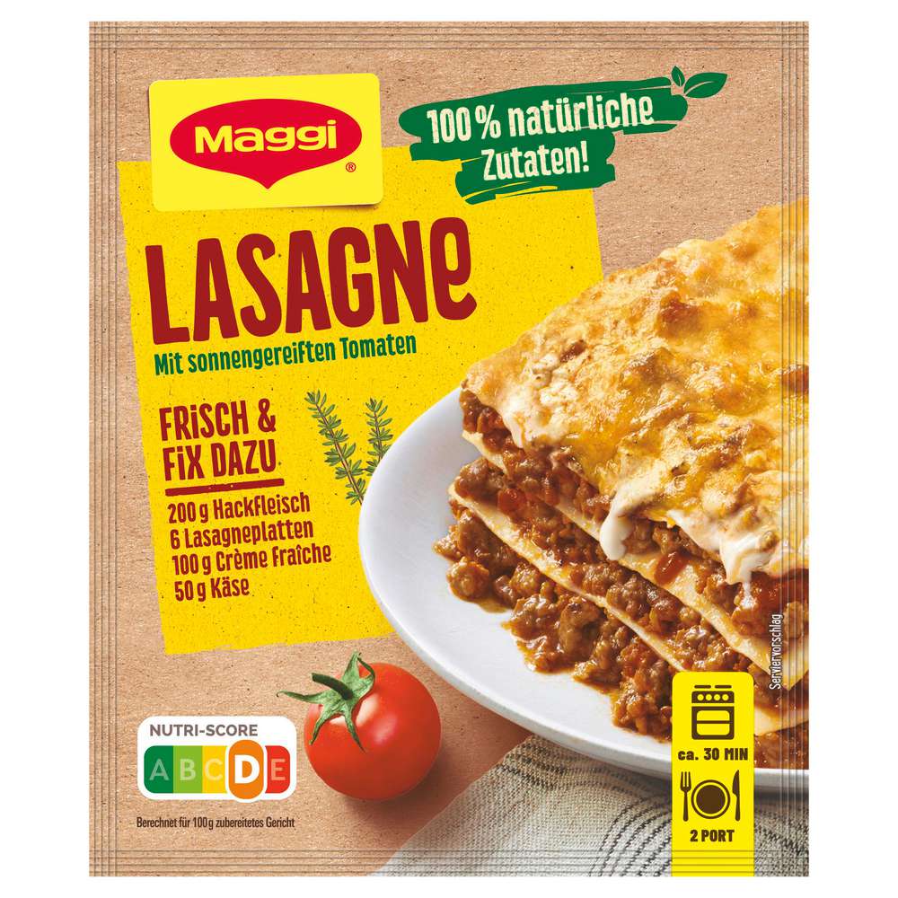 Produktabbildung Maggi Gewürzmischung Fix, Lasagne 100 % natürliche Zutaten