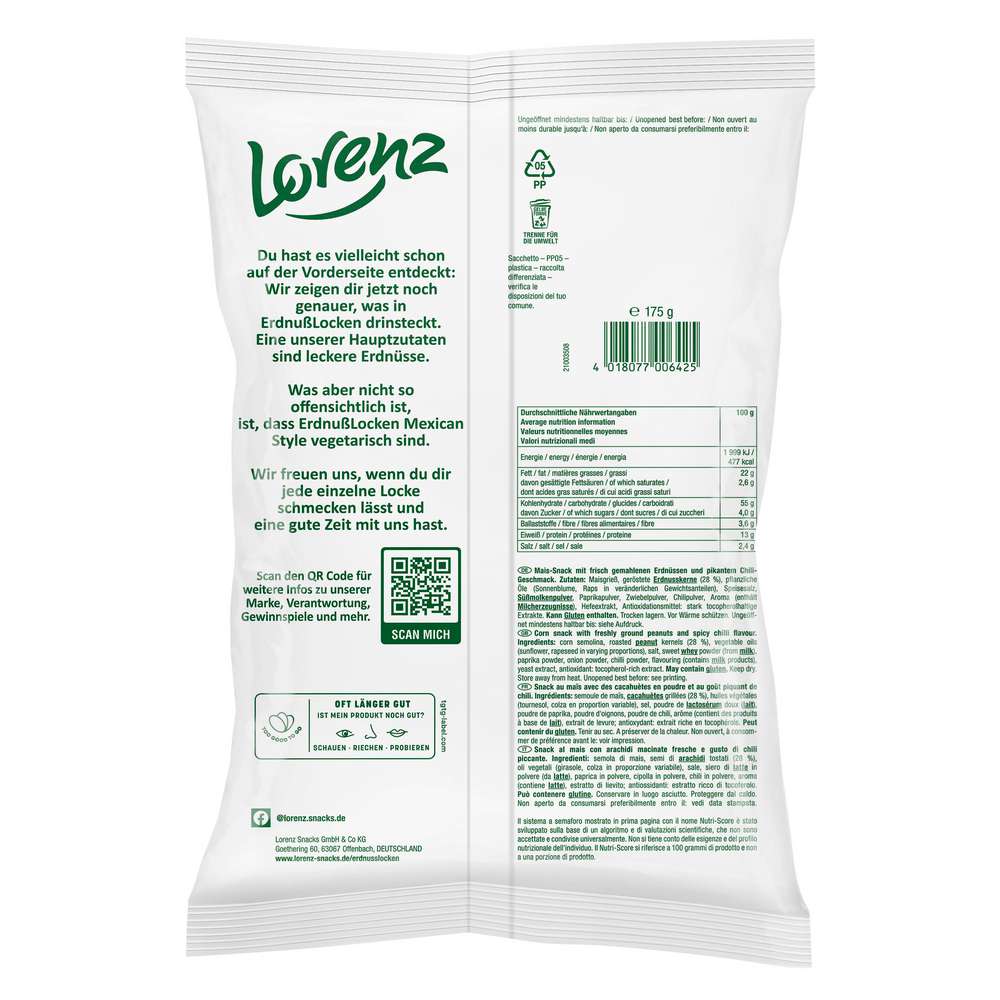 Produktabbildung Lorenz Flips, Erdnuss Locken Mexican Style