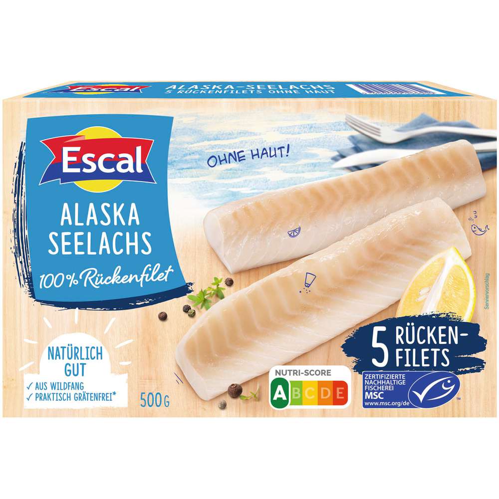 Produktabbildung Escal Alaska Seelachs, tiefgekühlt