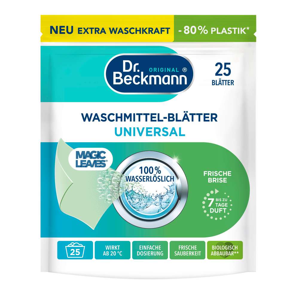 Produktabbildung Dr. Beckmann Universal-Waschmittel Blätter, Magic Leaves, Frühlingsfrisch