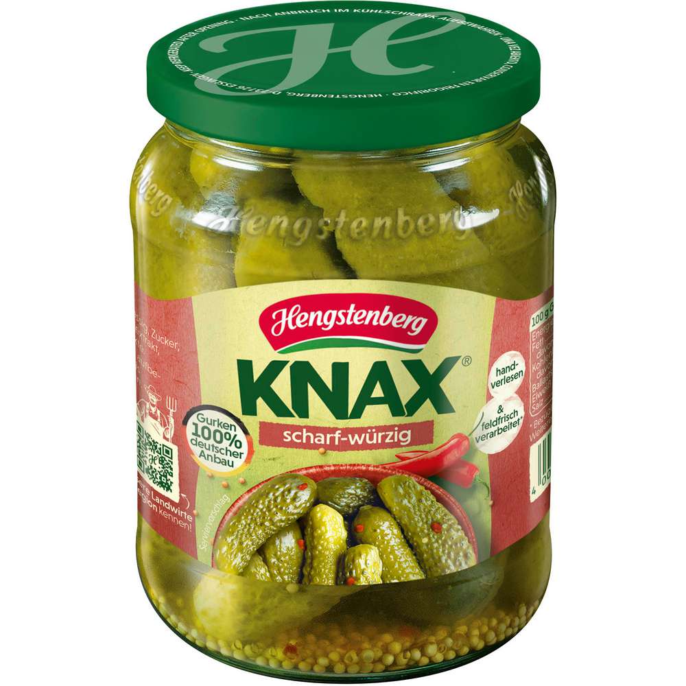 Produktabbildung Hengstenberg Knax Gewürzgurken, Scharf