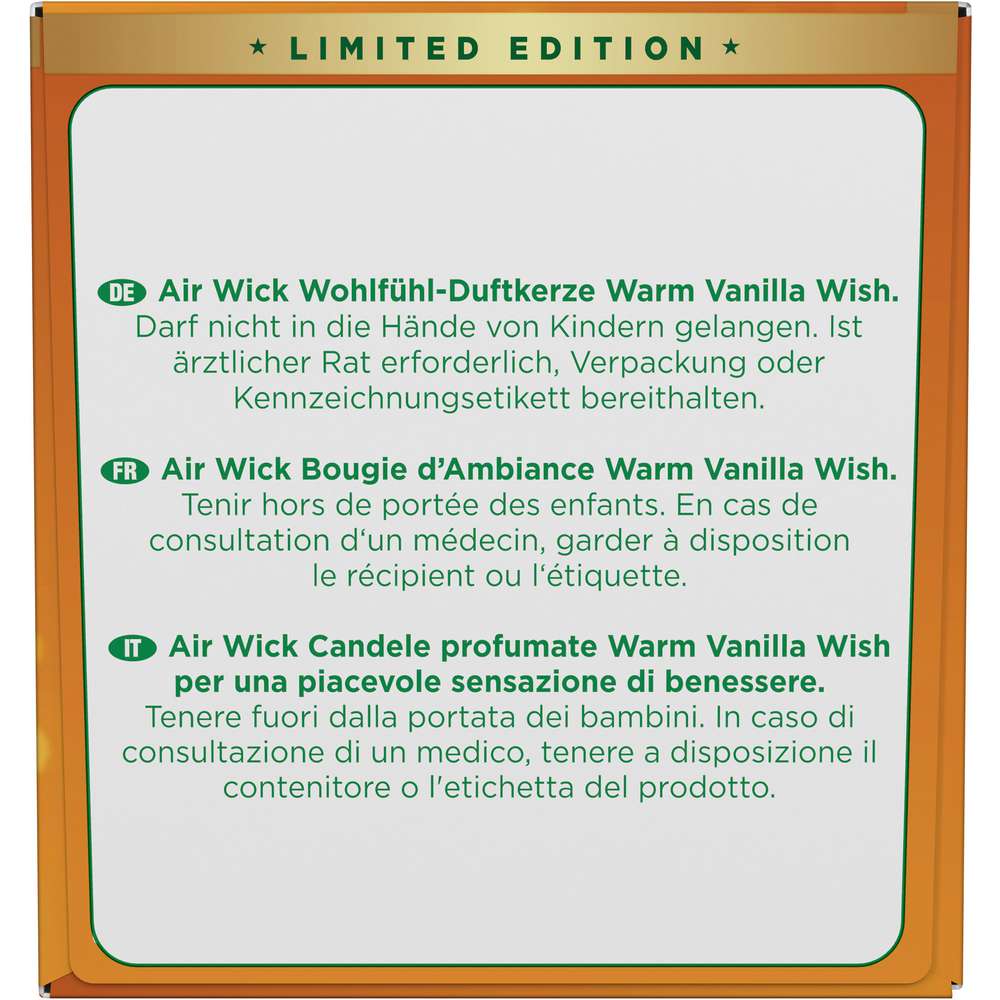 Produktabbildung Air Wick Duftkerze Duo, Warm Vanillla