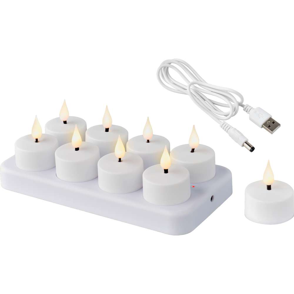 Produktabbildung Kaemingk LED-Teelichte wiederaufladbar