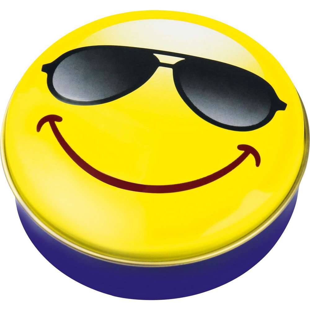 Produktabbildung Confiserie Heidel Schokolade in Smiley-Dose