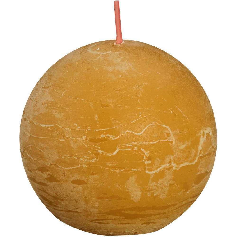 Produktabbildung Bolsius Kugelkerze Rustik Ø76mm, honigwabengelb