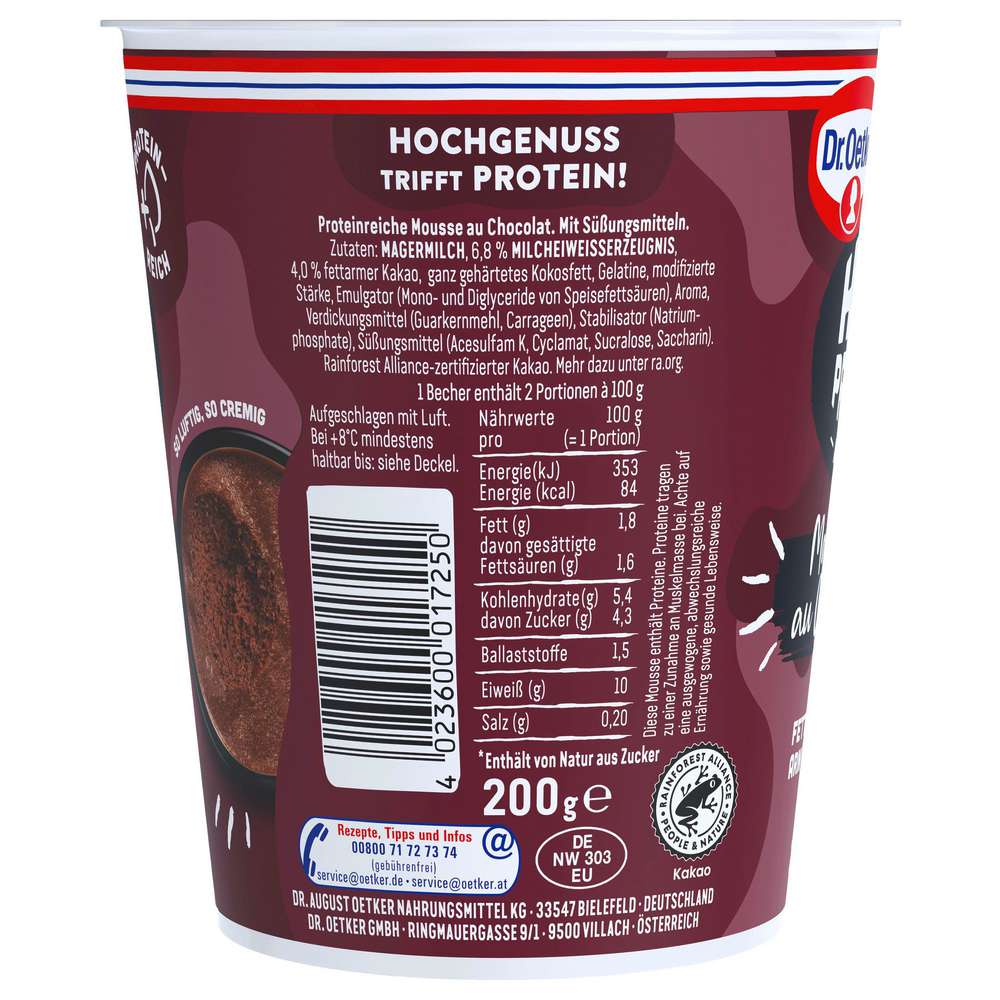 Produktabbildung Dr. Oetker High Protein Mousse au Chocolat