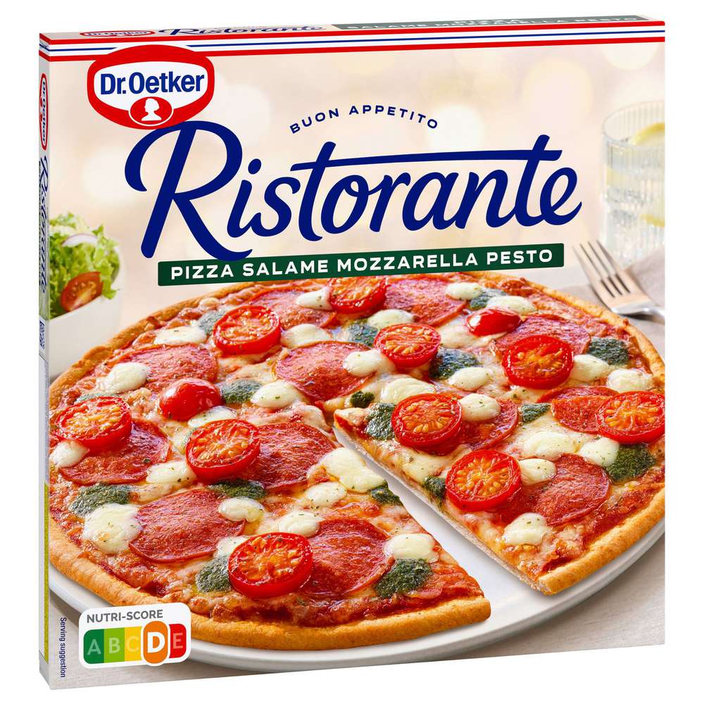 Produktabbildung Dr. Oetker Pizza Ristorante, Salame Mozzarella Pesto