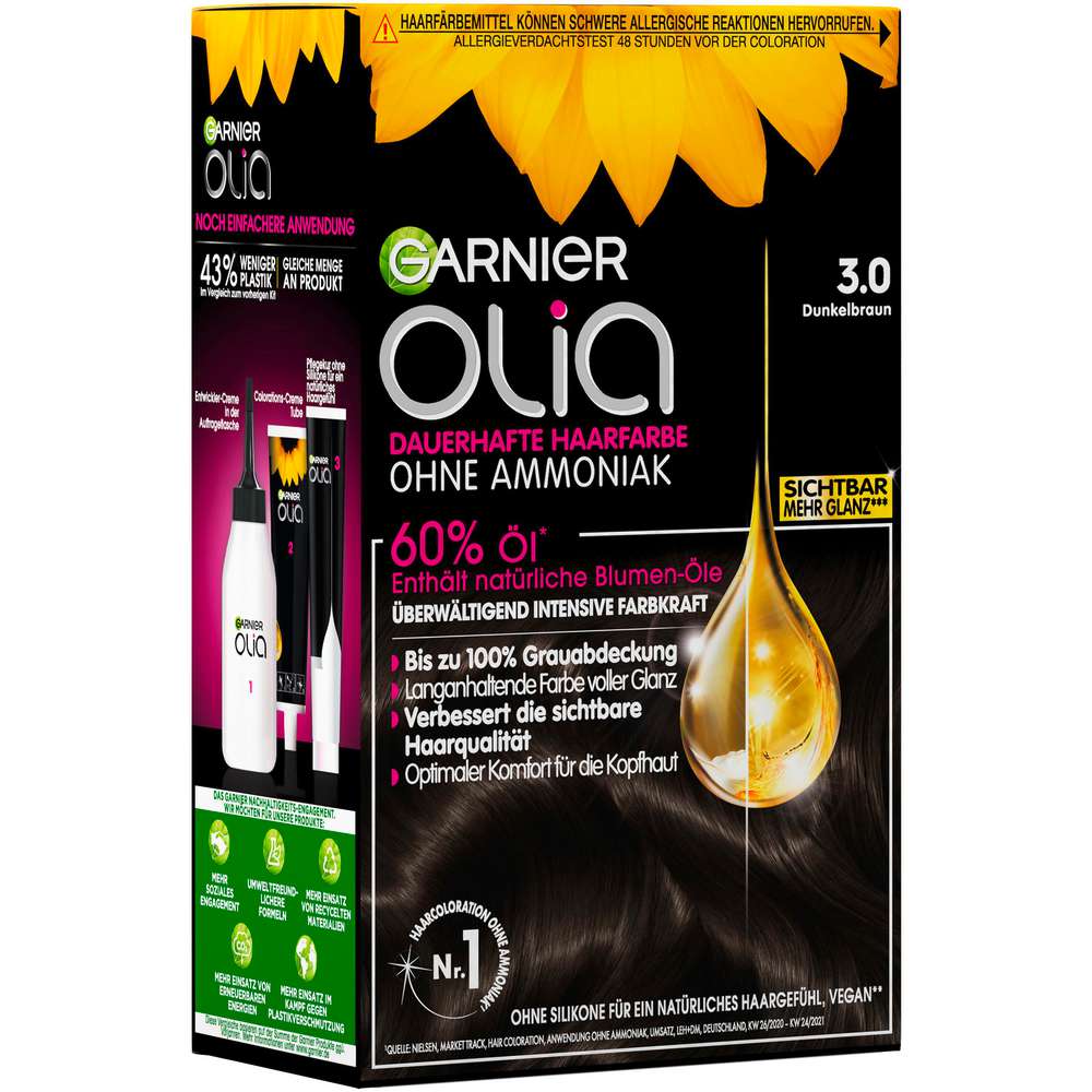 Produktabbildung Garnier Olia Öl-Coloration, 3.0 Dunkelbraun