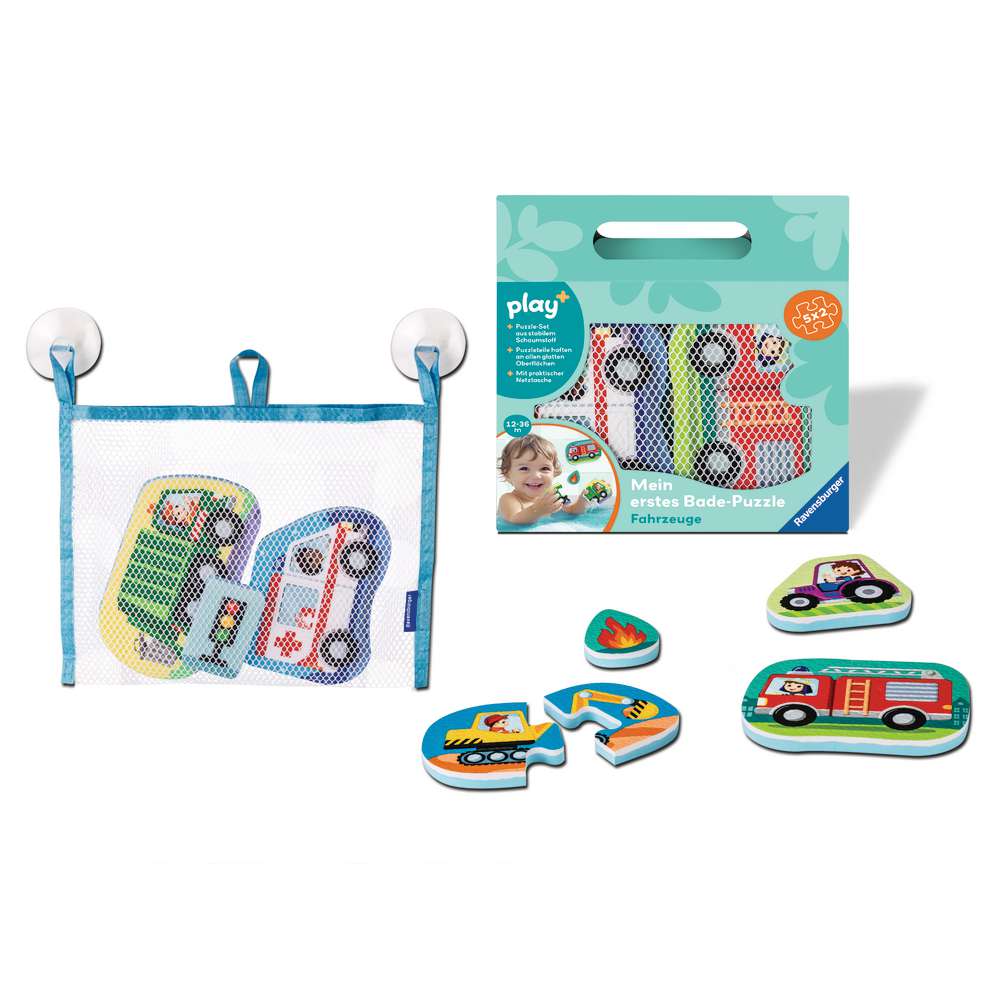 Produktabbildung Ravensburger Play+ Bade-Puzzle Fahrzeuge