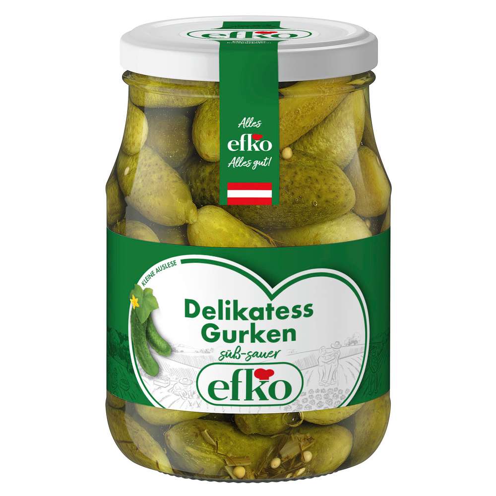 Produktabbildung efko Delikatess-Gurken, süß-sauer