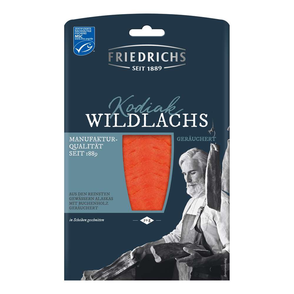 Produktabbildung Friedrichs Kodiak Wildlachs geräuchert