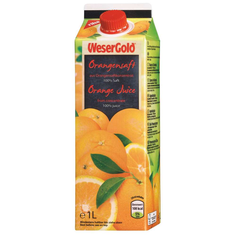Produktabbildung Wesergold Orangensaft