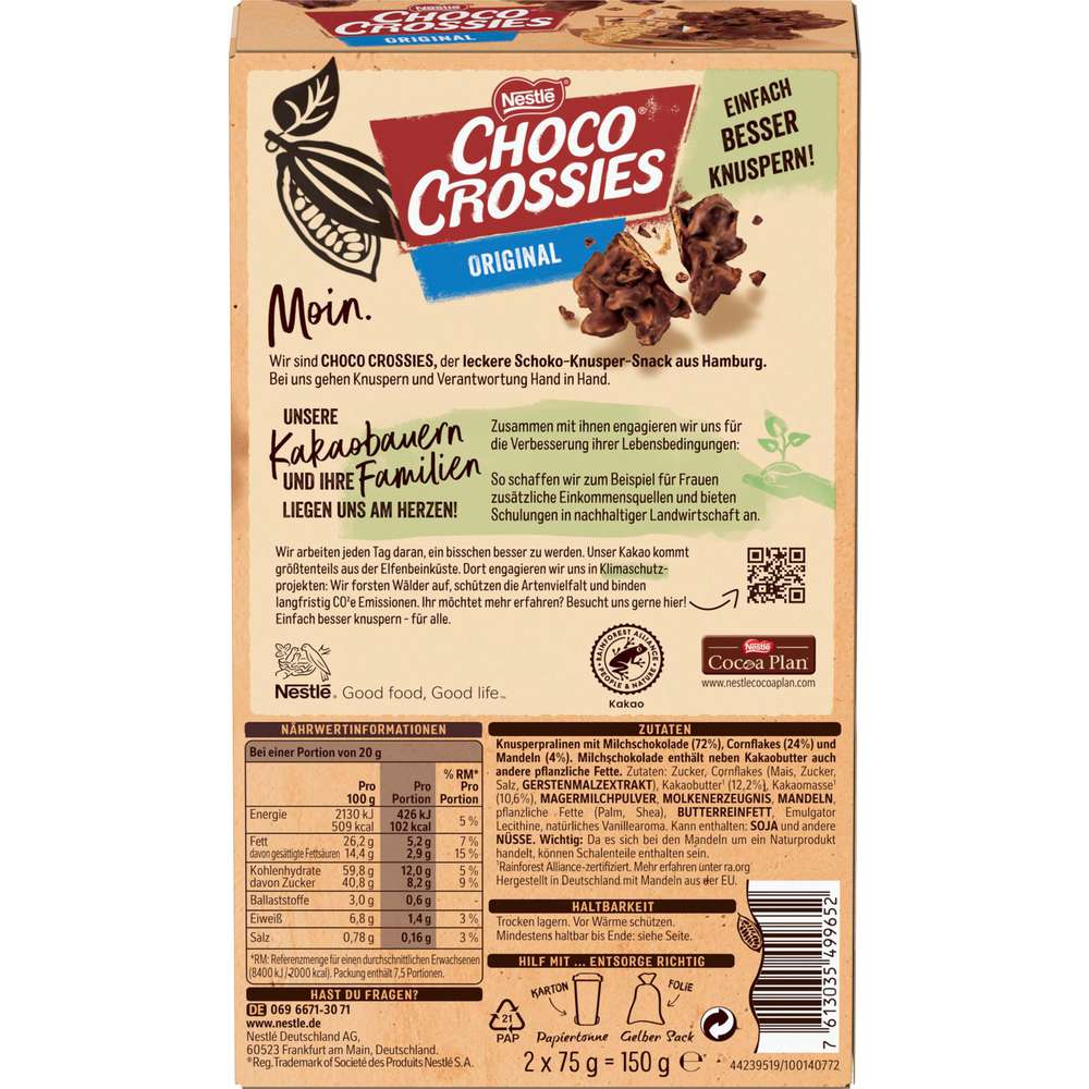 Produktabbildung Nestle Choco Crossies, Classic