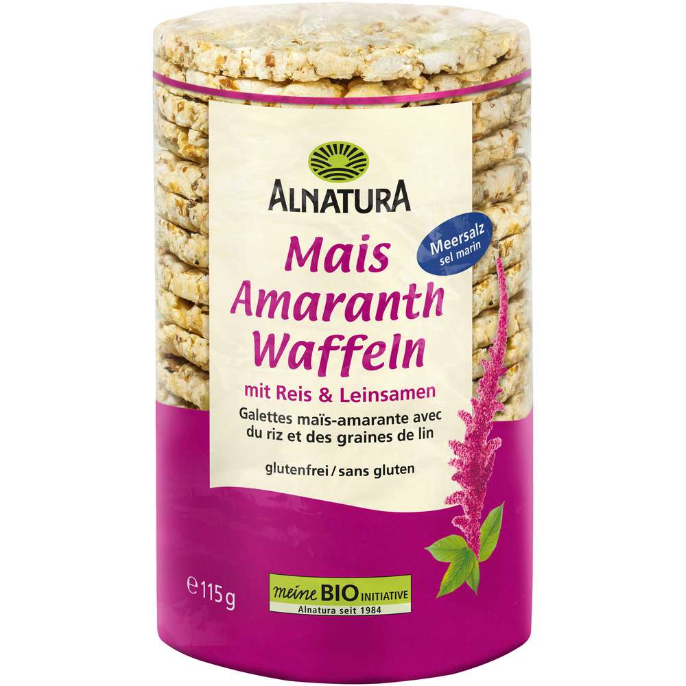 Produktabbildung Alnatura Bio Mais-Amaranth Waffeln, mit Meersalz