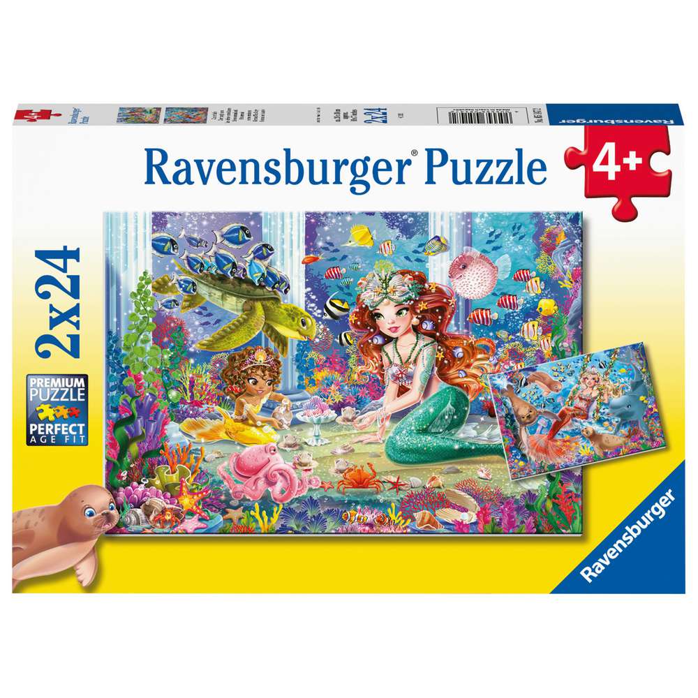 Produktabbildung Ravensburger Puzzle 2x24 Teile, Zauberhafte Meerjungfrauen