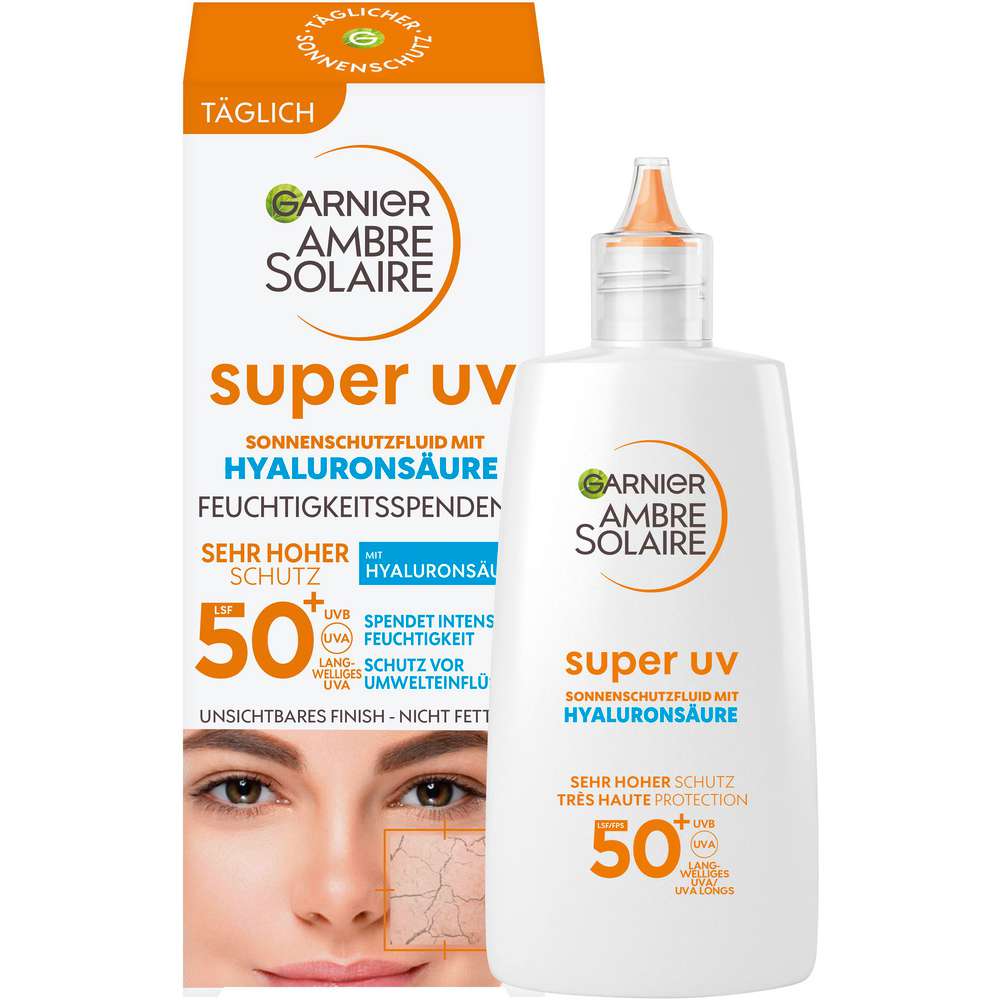 Produktabbildung Garnier Sonnencreme Sensitiv mit UV-Schutz und Hyaluronsäure  Ambre Solaire, LSF 50+