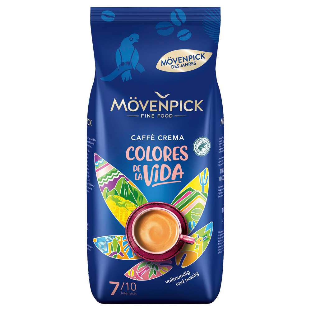 Produktabbildung Mövenpick Bohnenkaffee Crema Kenya, ganze Bohne