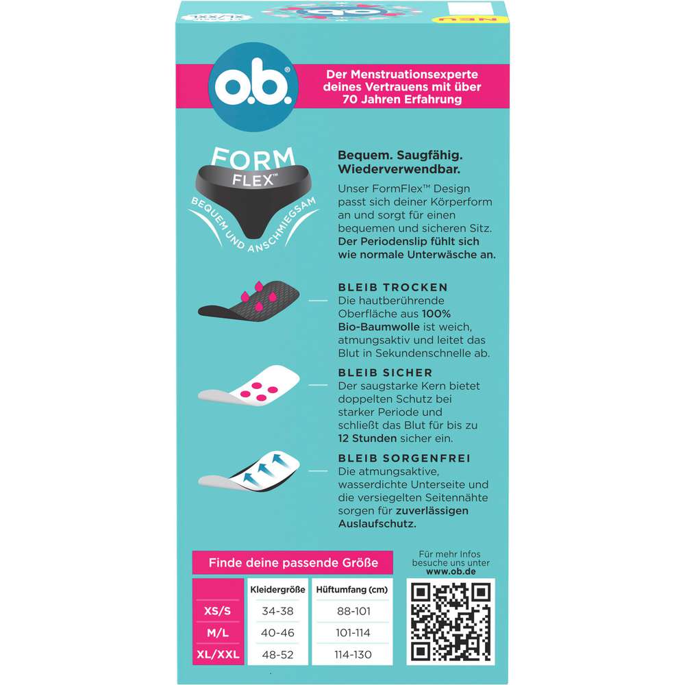 Produktabbildung o.b. Periodenunterwäsche PantiesGrXL/XXL