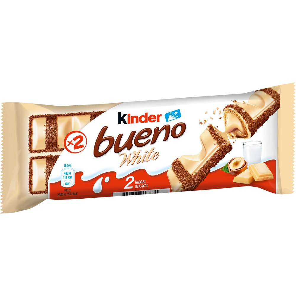 Produktabbildung Ferrero Kinder Bueno White, Haselnuss Riegel
