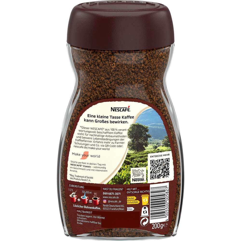 Produktabbildung Nescafe Instant Kaffee Classic