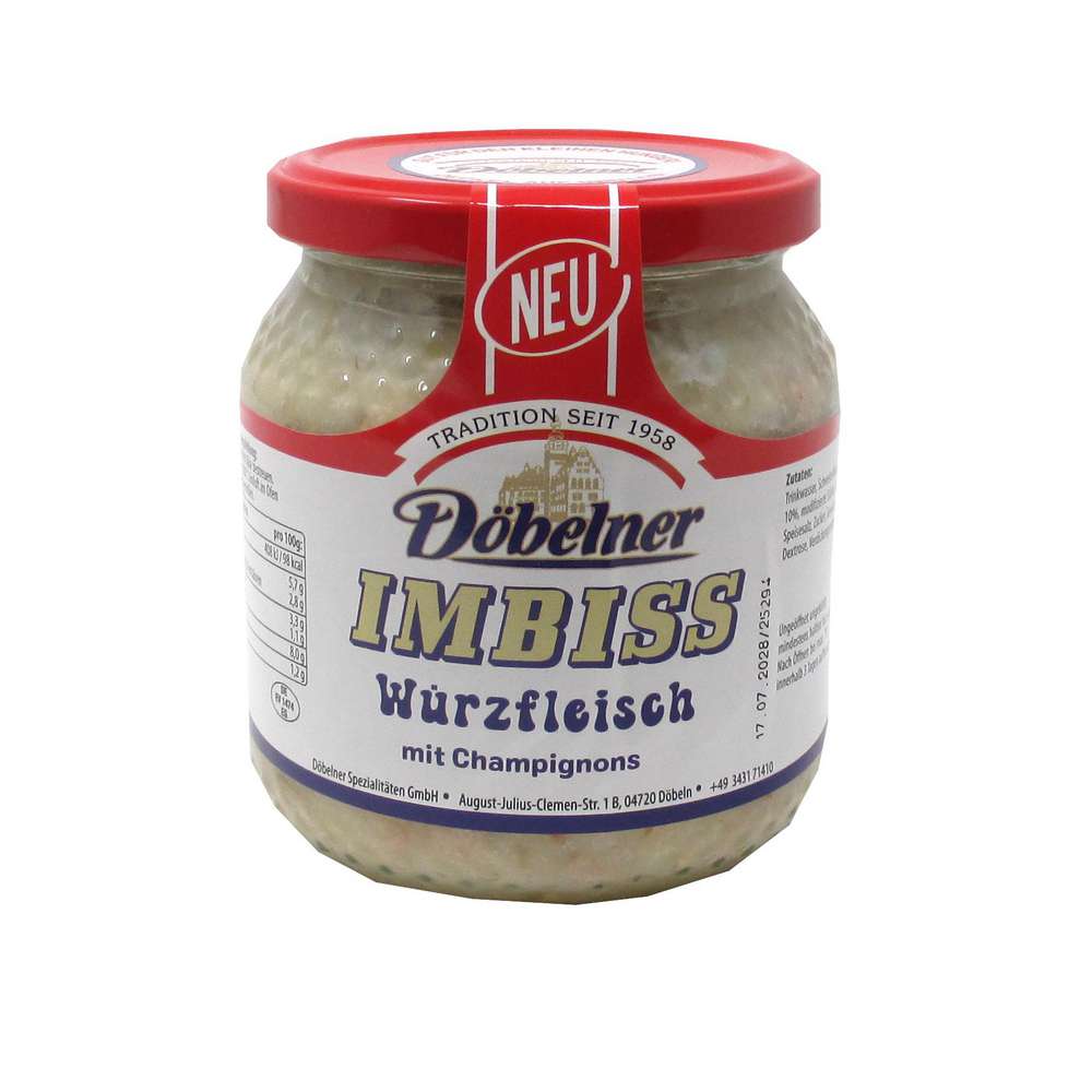 Produktabbildung Döbelner Würzfleisch mit Champignons