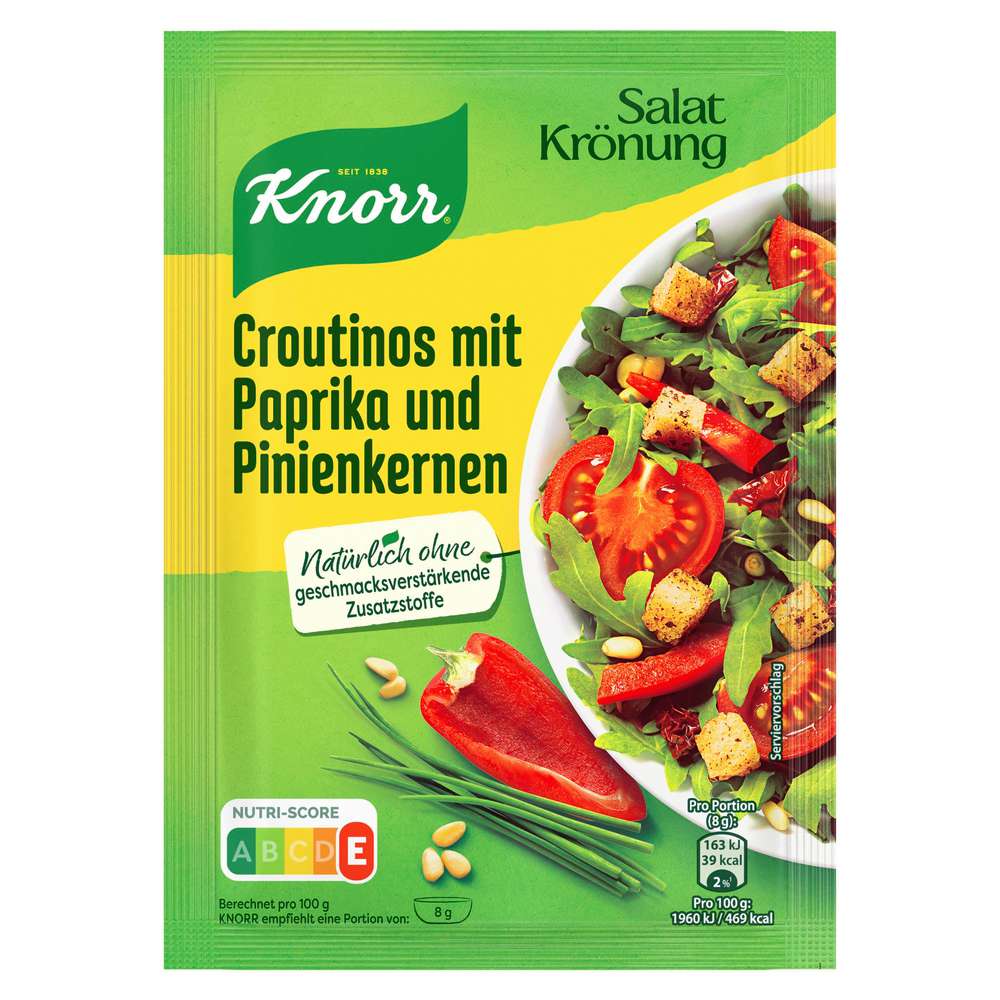 Produktabbildung Knorr Salat Krönung, Croutinos mit Paprika & Pinienkernen