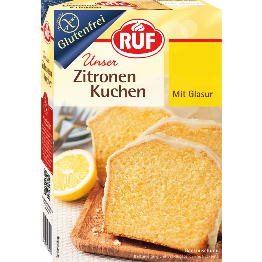 Produktabbildung RUF Backmischung Zitronenkuchen mit Glasur
