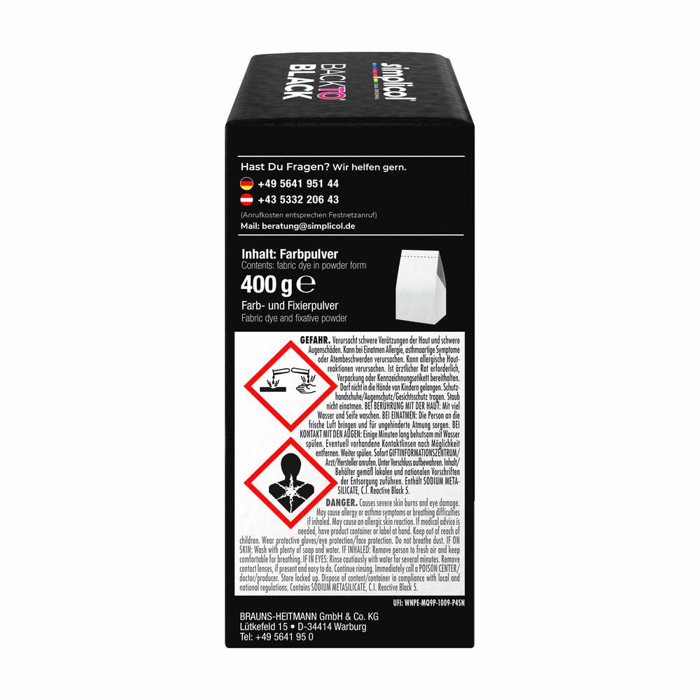 Produktabbildung simplicol Textilfarbe Back to Black