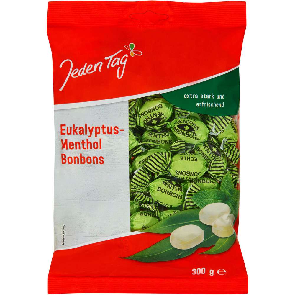 Produktabbildung Jeden Tag Eukalyptus-Menthol Bonbons