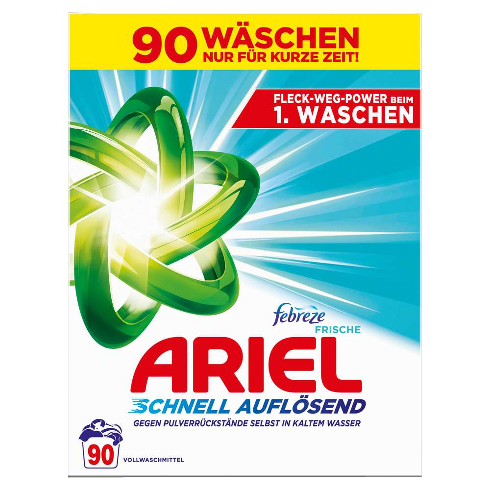 Produktabbildung Ariel Voll-Waschmittel Pulver, Febreze Frische