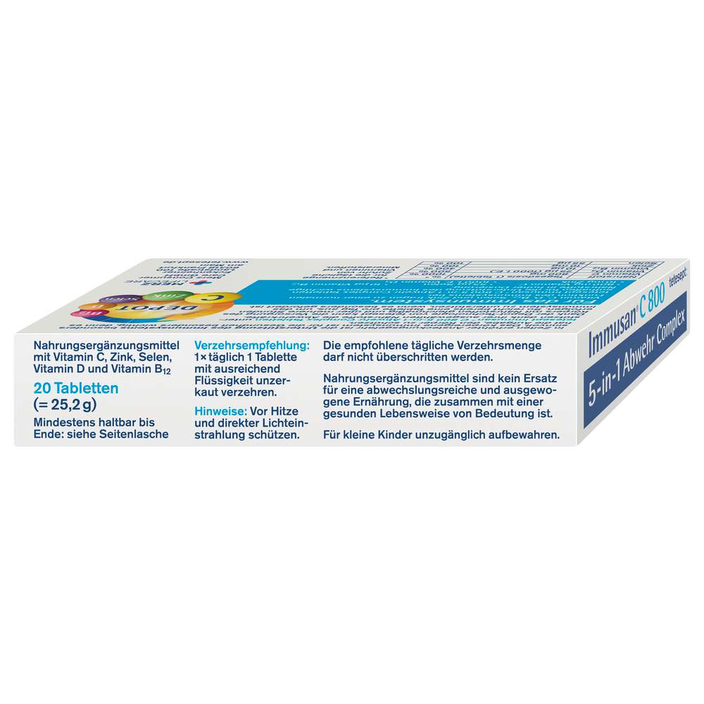 Produktabbildung tetesept Immusan C 800, 5 in 1 Abwehr Complex Tabletten