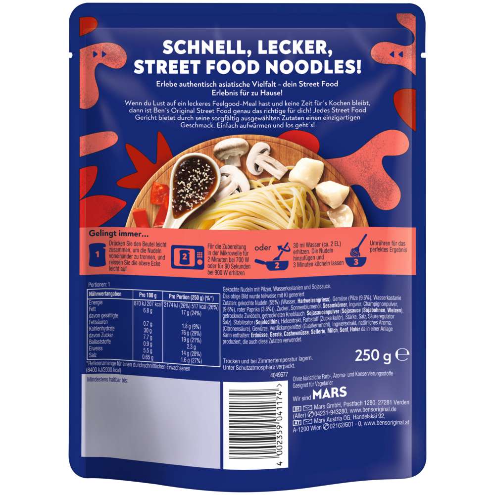 Produktabbildung BEN'S ORIGINAL Fertiggericht Street Food Teriyaki