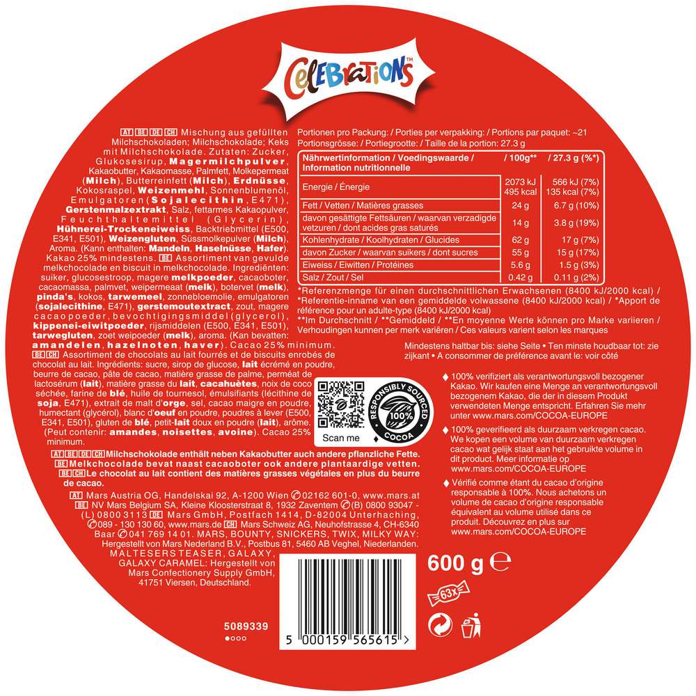 Produktabbildung Celebrations XXL Dose 