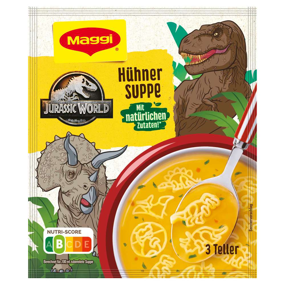 Produktabbildung Maggi Hühner Suppe Guten Appetit Jurassic World