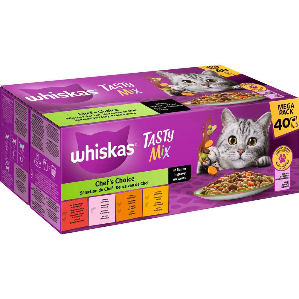 Produktabbildung Whiskas Katzen-Nassfutter Pure Delight, Tasty Mix