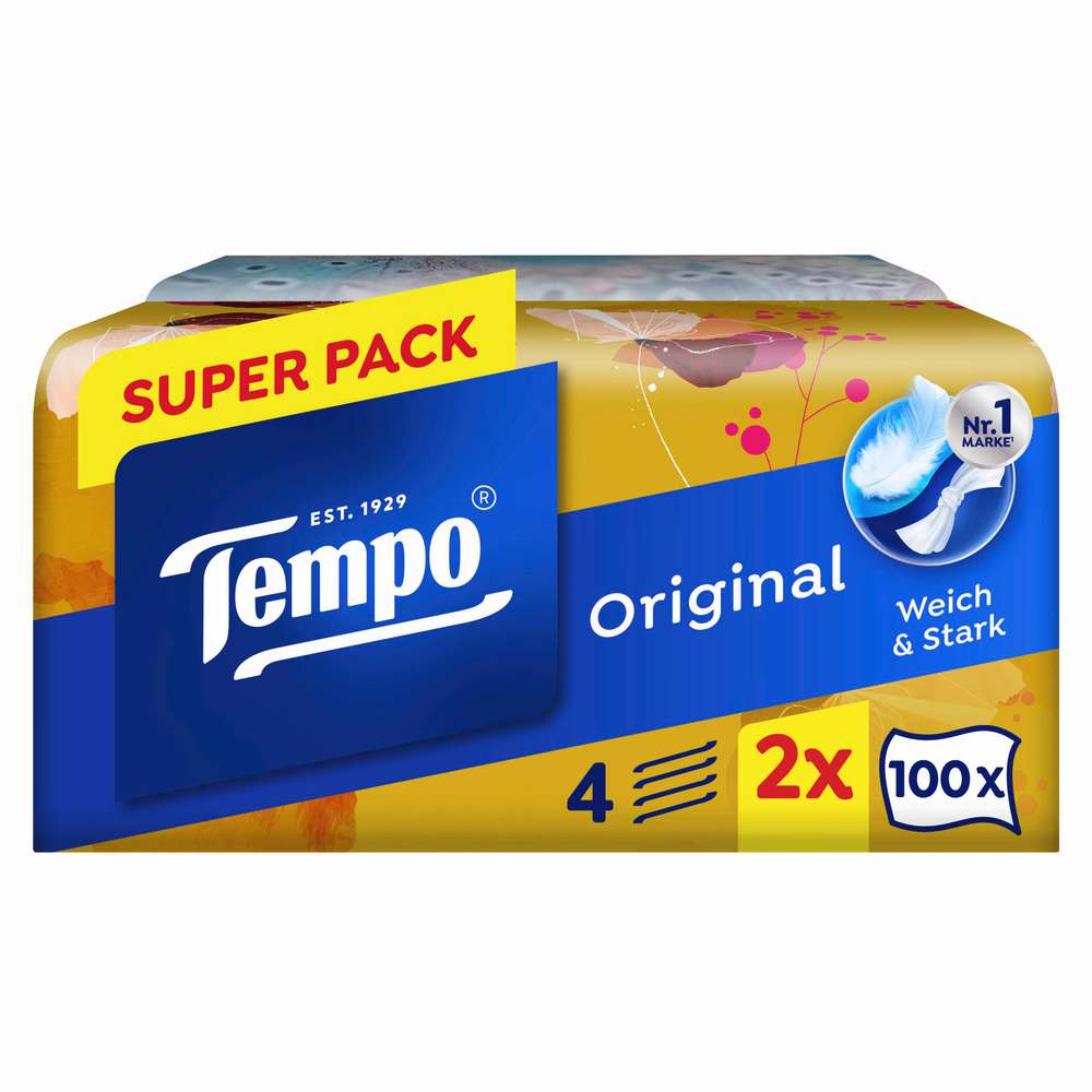 Produktabbildung Tempo Taschentücher-Box Duo, Original