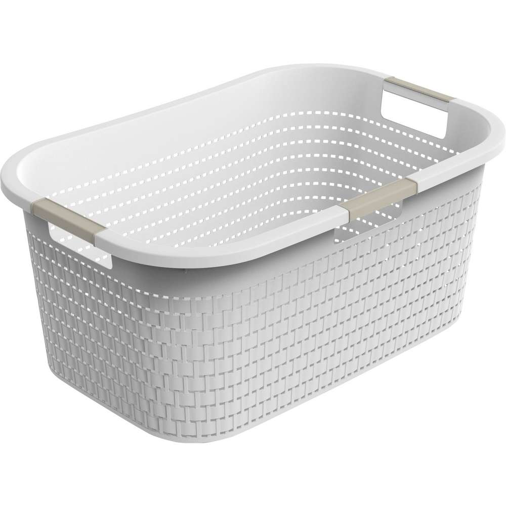 Produktabbildung Rotho Wäschekorb 40 l Country, weiss