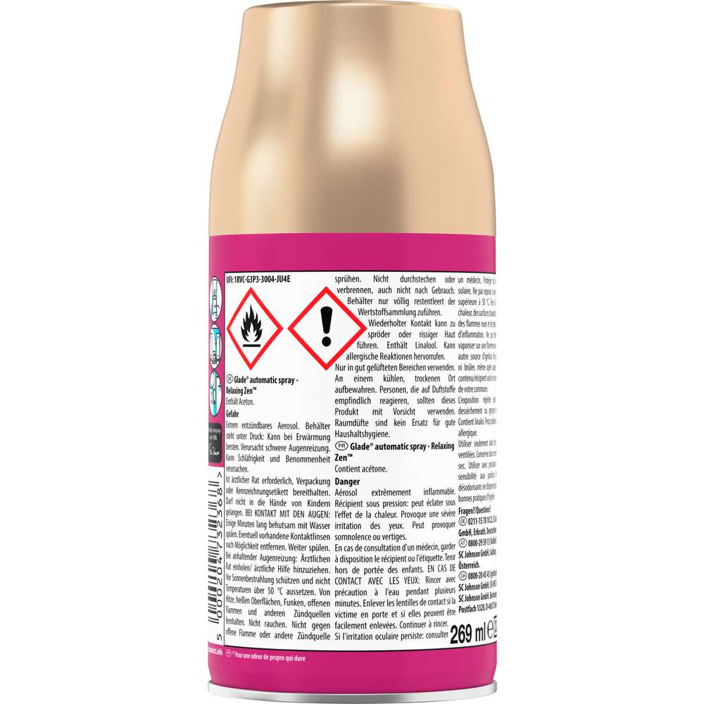 Produktabbildung Glade Lufterfrischer Automatic Spray Nachfüller, Relaxing Zen