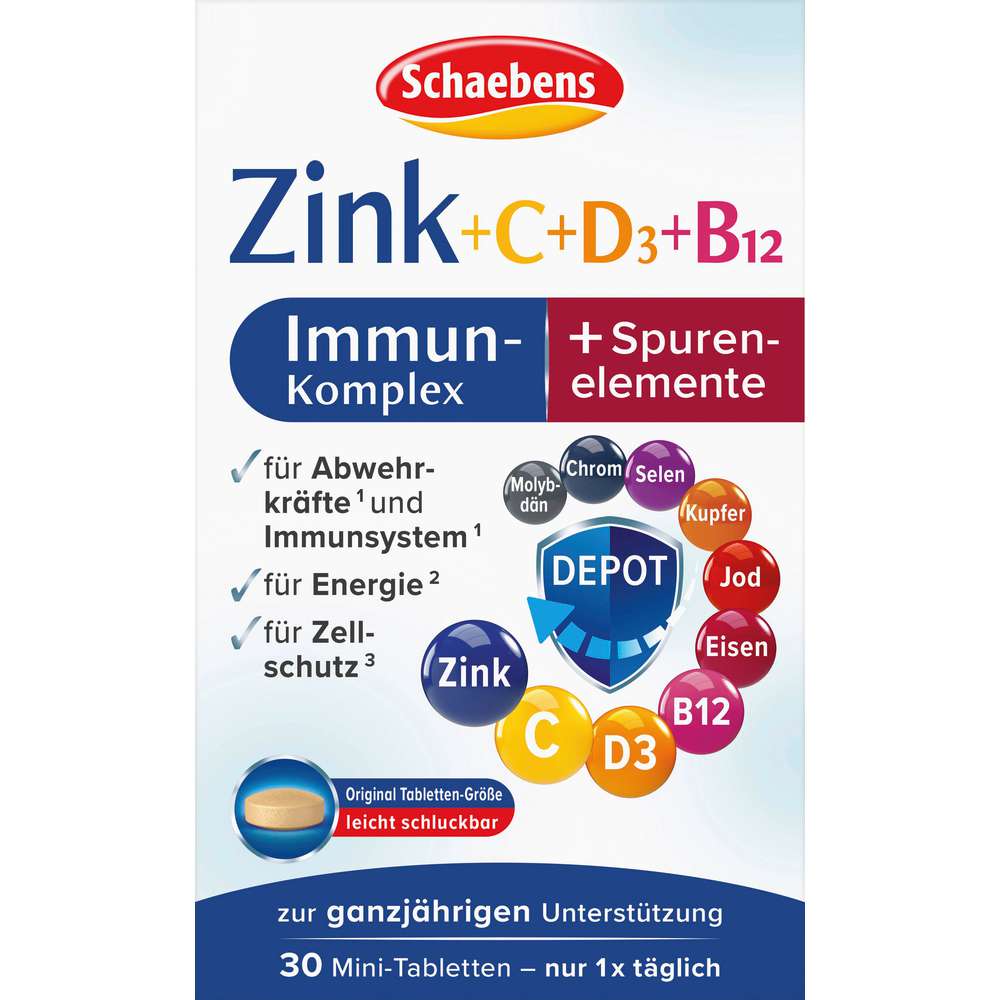 Produktabbildung Schaebens Immun-Kur, Zink + Spurenelemente, Mini-Tabletten