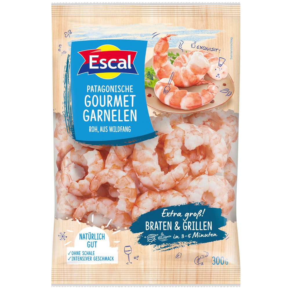 Produktabbildung Escal Patagonische Gourmet Garnelen, tiefgekühlt