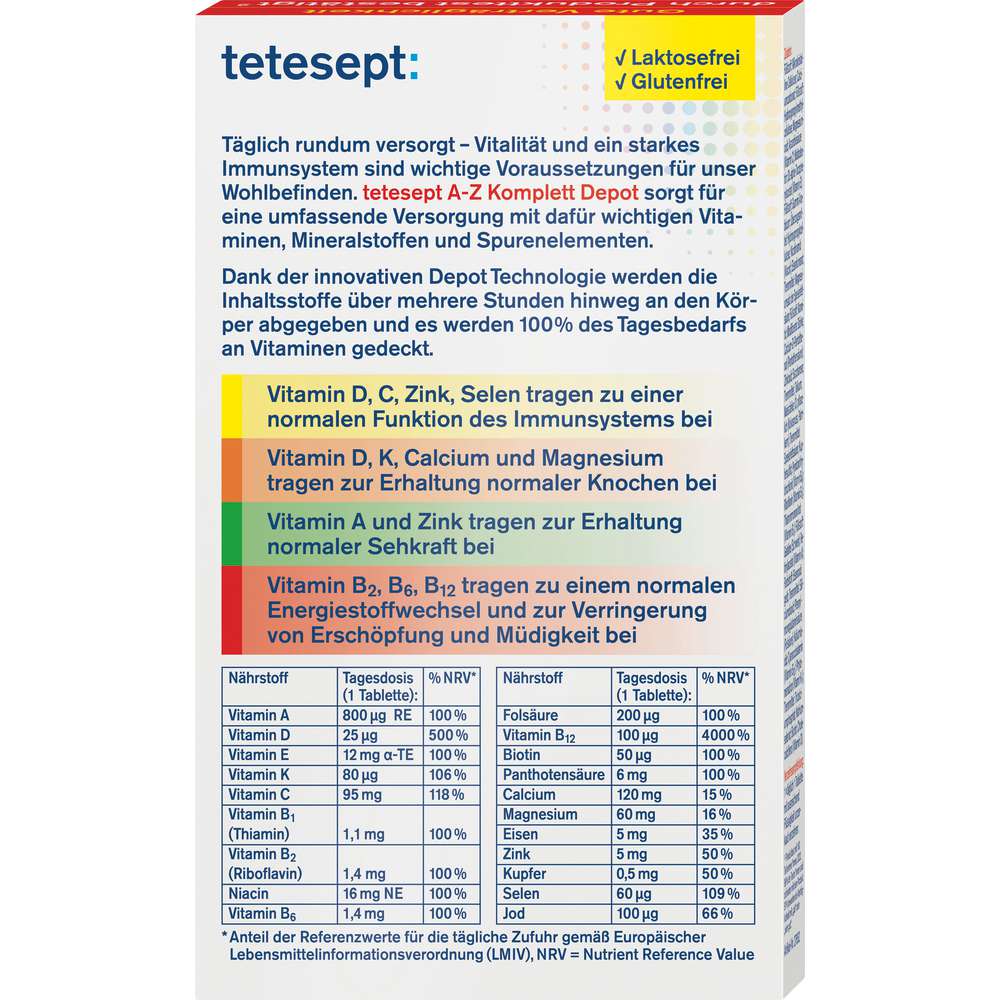 Produktabbildung tetesept Langzeit-Vitamin-Komplex, A-Z Depot