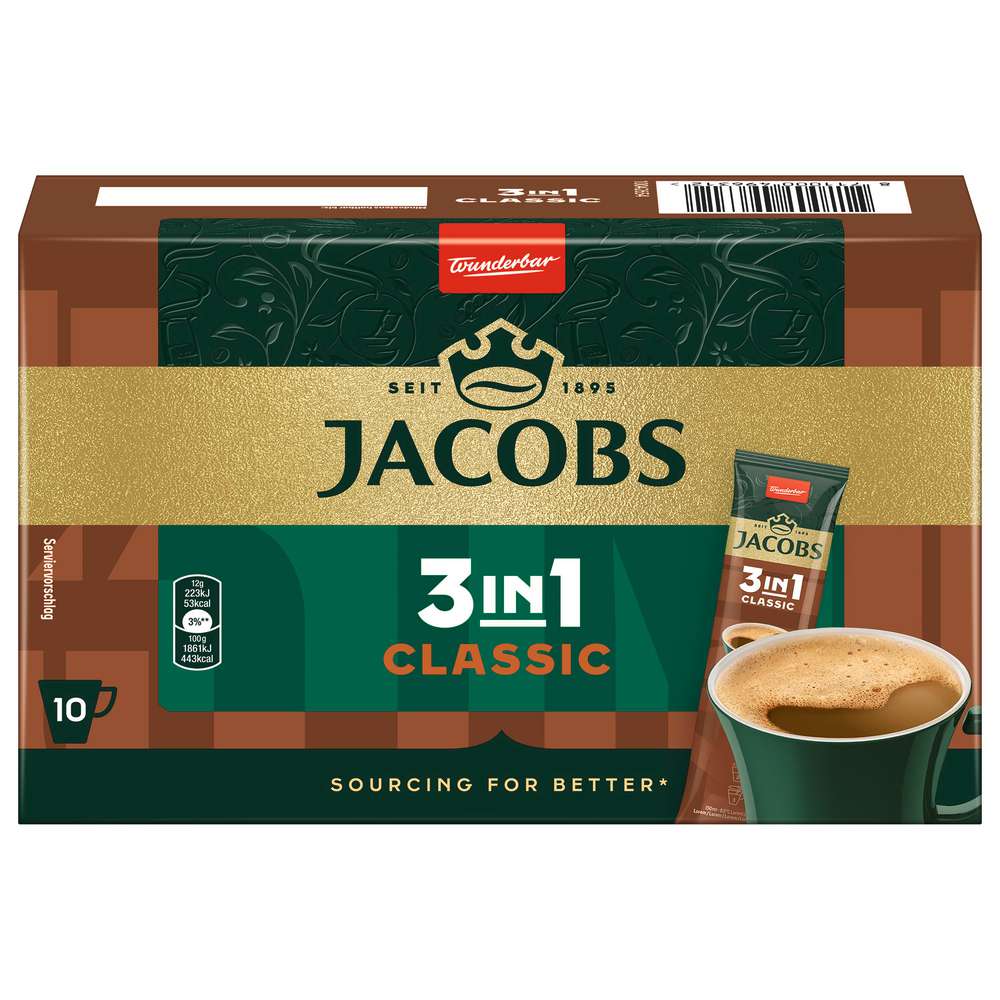 Produktabbildung Jacobs Instantkaffee 3in1 Classic, Portionssticks