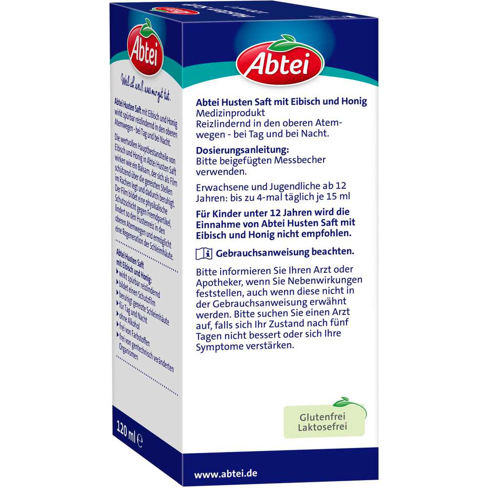 Produktabbildung Abtei Hustensaft Eibisch Honig