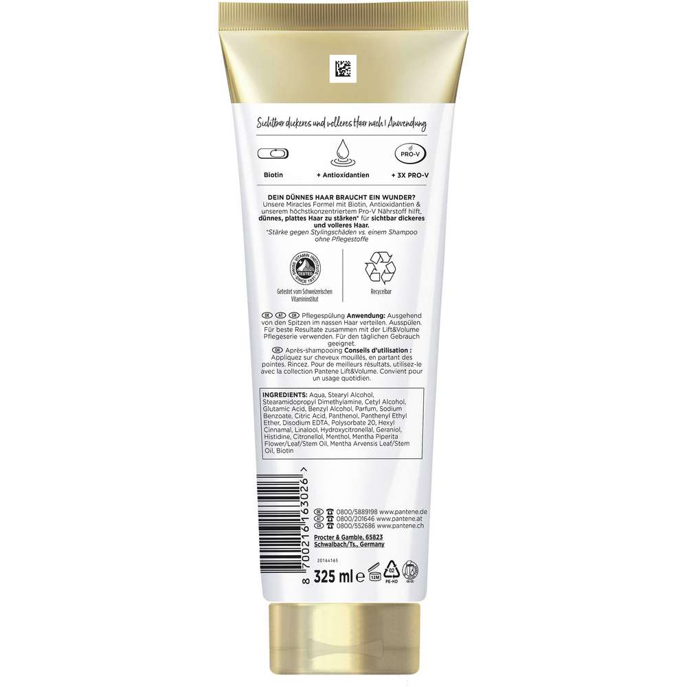 Produktabbildung Pantene Pro-V Pflegespülung Miracles Lift & Volume