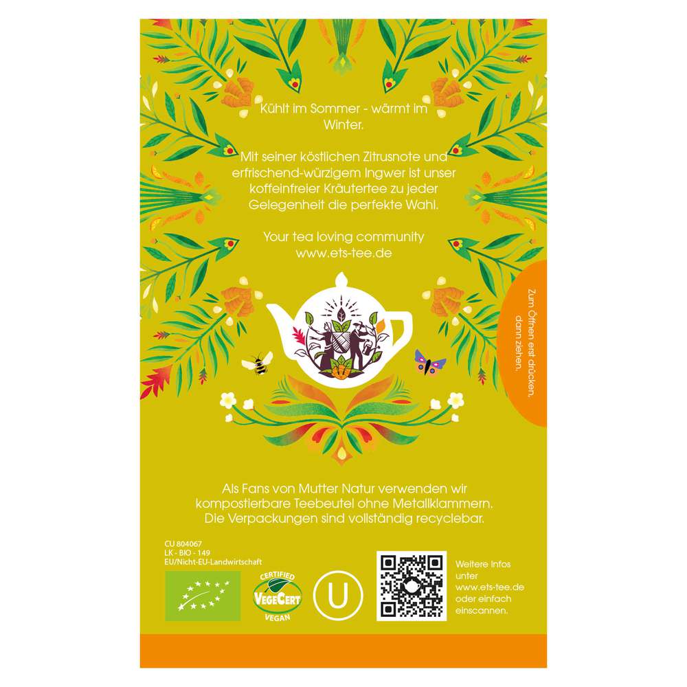 Produktabbildung English Tea Shop Bio Tee Organic, Zitronengras, Zitrus & Ingwer